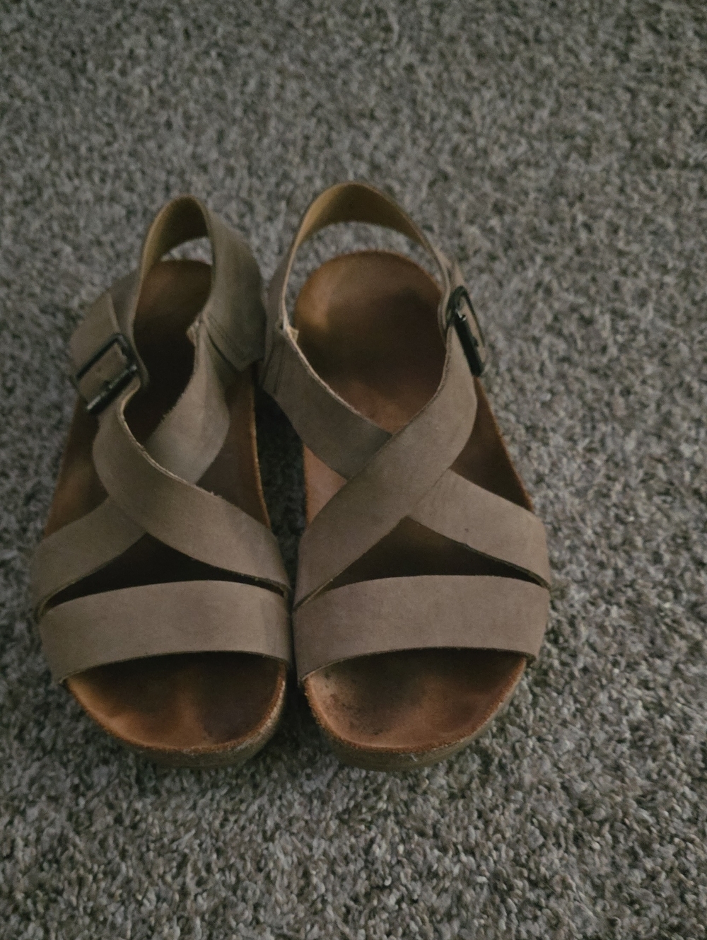 Taupe Strappy Slingback Sandals